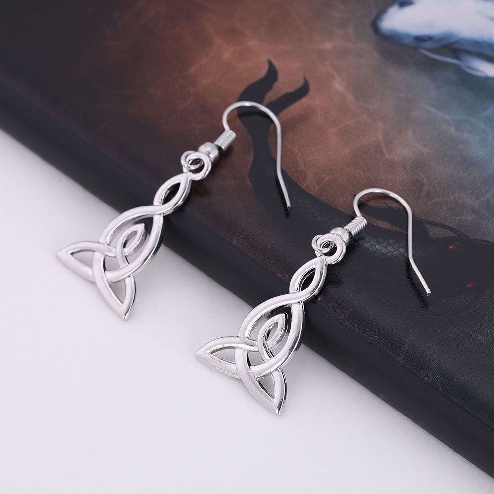 Celtic Geometric Infinity Loop Earrings