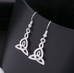 Load image into Gallery viewer, Celtic Geometric Infinity Loop Earrings
