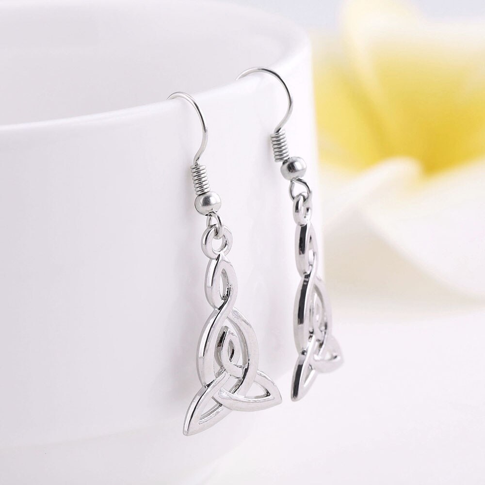 Celtic Geometric Infinity Loop Earrings