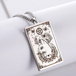 Load image into Gallery viewer, Triple Moon Feline Goddess Necklace
