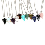 Load image into Gallery viewer, Natural Stone Hexagonal Crystal Pendulum
