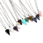 Load image into Gallery viewer, Natural Stone Hexagonal Crystal Pendulum
