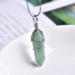 Load image into Gallery viewer, Wire Wrapped Crystal Necklace - Silver
