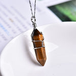 Load image into Gallery viewer, Wire Wrapped Crystal Necklace - Silver
