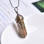 Load image into Gallery viewer, Wire Wrapped Crystal Necklace - Silver
