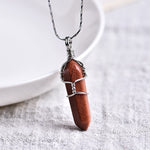 Load image into Gallery viewer, Wire Wrapped Crystal Necklace - Silver
