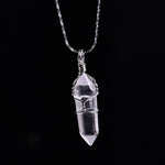 Load image into Gallery viewer, Wire Wrapped Crystal Necklace - Silver
