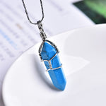 Load image into Gallery viewer, Wire Wrapped Crystal Necklace - Silver
