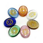 Load image into Gallery viewer, Natural Carving Agate Chakra Stones Set
