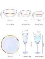 Load image into Gallery viewer, Modern Rainbow Glass Nordic Dinner Set
