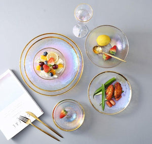 Modern Rainbow Glass Nordic Dinner Set