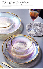 Load image into Gallery viewer, Modern Rainbow Glass Nordic Dinner Set
