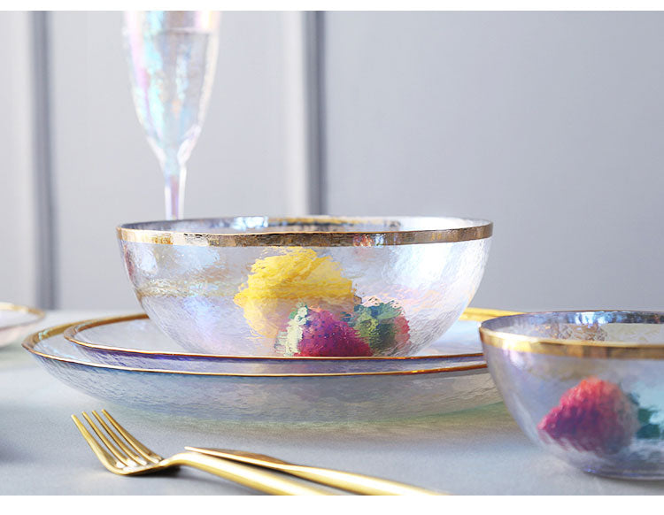 Modern Rainbow Glass Nordic Dinner Set