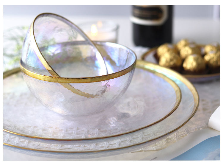 Modern Rainbow Glass Nordic Dinner Set