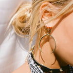 Load image into Gallery viewer, Boho Moon Hoops
