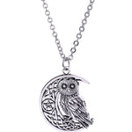 Load image into Gallery viewer, Crescent Moon Owl Necklace
