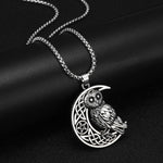 Load image into Gallery viewer, Crescent Moon Owl Necklace
