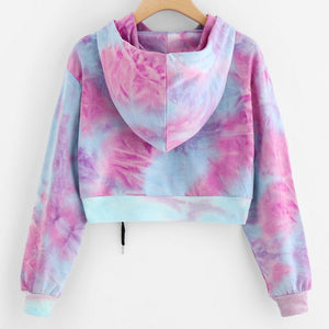 Cotton Candy Cropped Hoodie