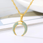 Load image into Gallery viewer, Moon Arc Crescent Necklace
