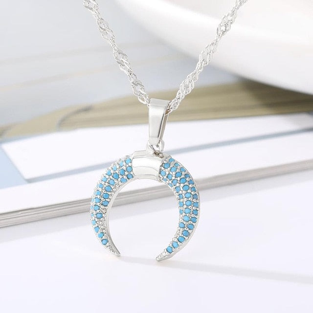 Moon Arc Crescent Necklace