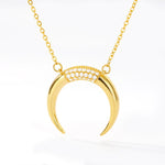 Load image into Gallery viewer, Moon Arc Crescent Necklace
