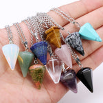 Load image into Gallery viewer, Natural Stone Hexagonal Crystal Pendulum
