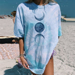 Load image into Gallery viewer, Tie-dye Moonphase &amp; Sunshine Tee
