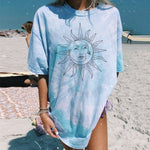 Load image into Gallery viewer, Tie-dye Moonphase &amp; Sunshine Tee
