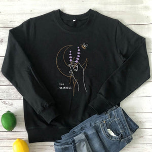 Vintage Boho Bee Grateful Pullover