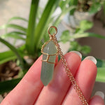 Load image into Gallery viewer, Wire Wrapped Crystal Necklace - Gold
