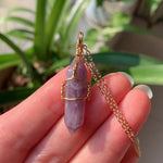 Load image into Gallery viewer, Wire Wrapped Crystal Necklace - Gold
