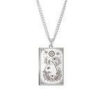 Load image into Gallery viewer, Triple Moon Feline Goddess Necklace
