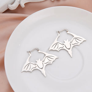 Bat Hoop Earrings