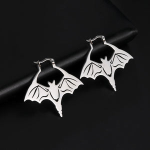 Bat Hoop Earrings