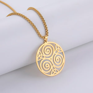 Triple Spiral Necklace