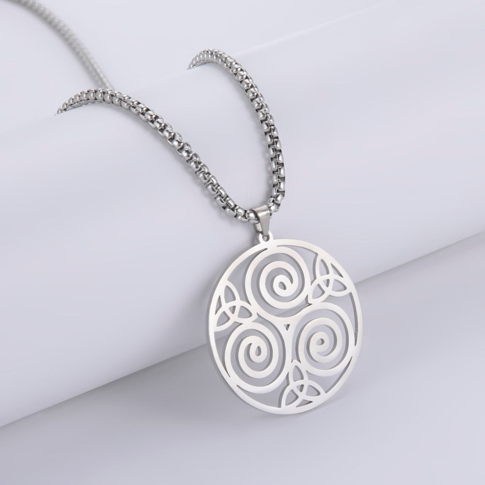 Triple Spiral Necklace