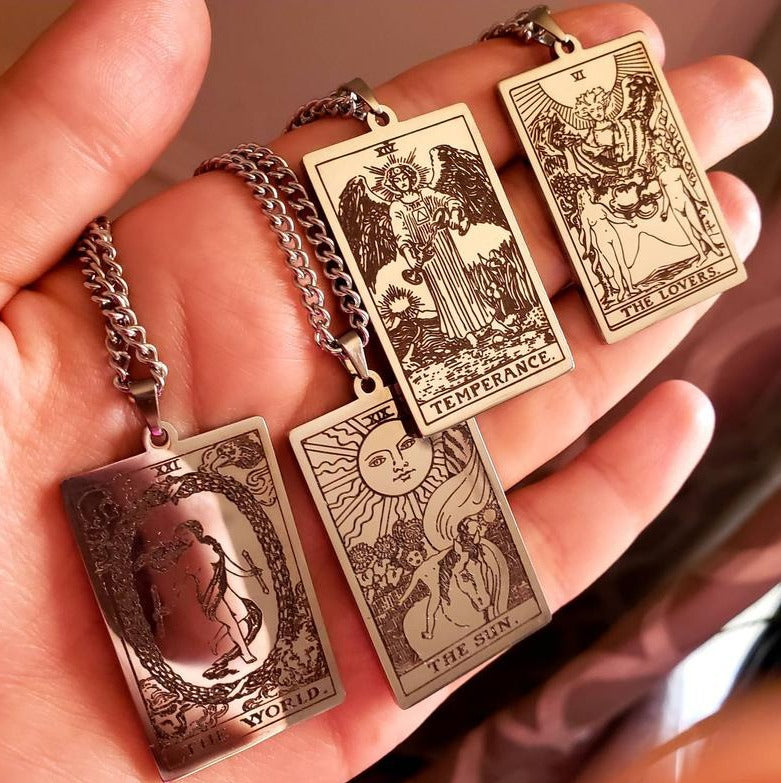 Vintage Tarot Necklace  ✨Buy One, Get One 50% Off!!✨