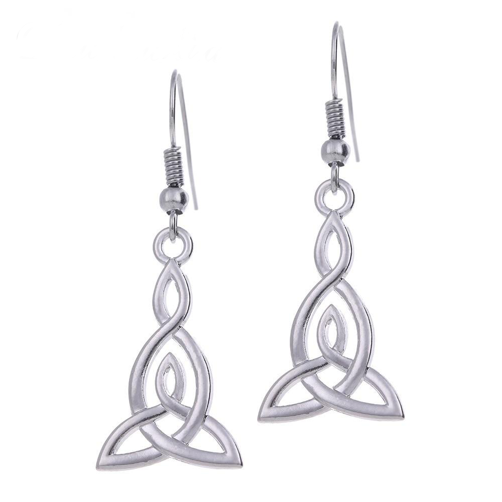 Celtic Geometric Infinity Loop Earrings